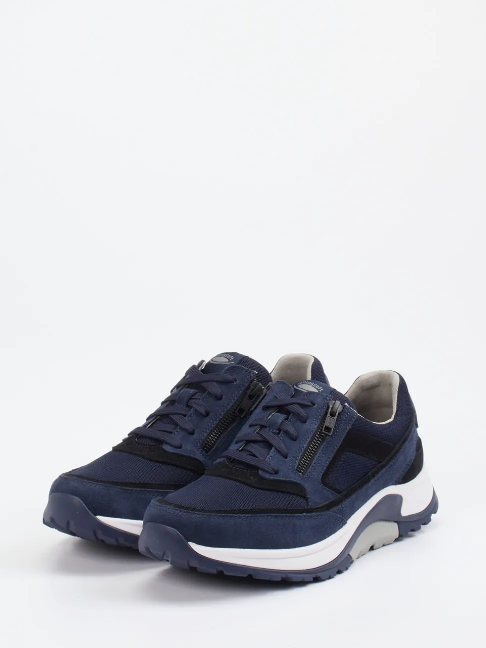 Pius Gabor – Sneaker aus Veloursleder und Mesh marineblau