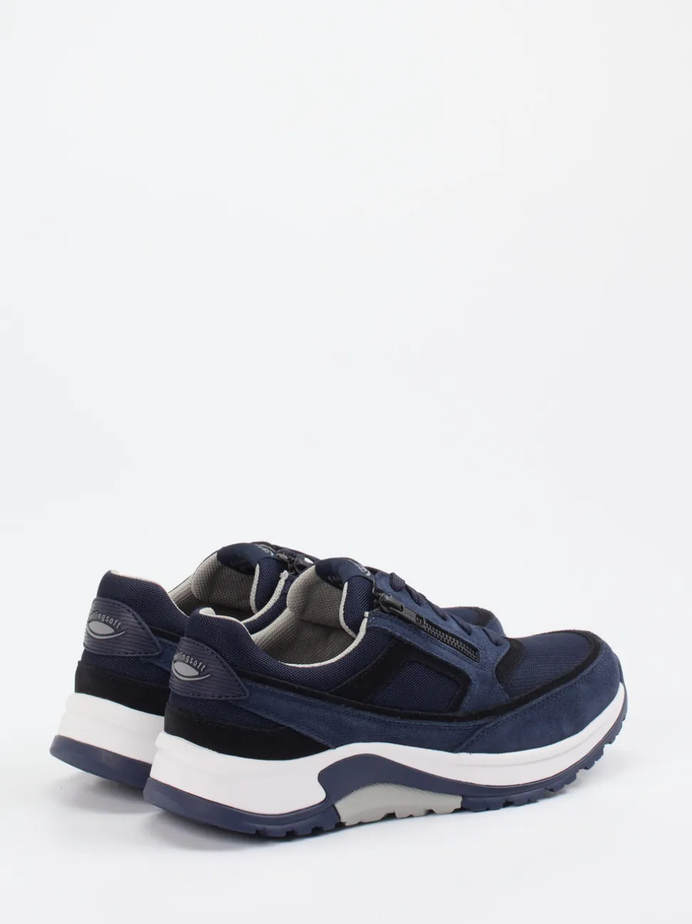 Pius Gabor – Sneaker aus Veloursleder und Mesh marineblau