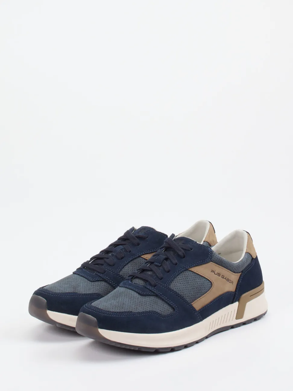 Pius Gabor – Sneaker aus Veloursleder und Mesh blau