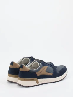 Pius Gabor – Sneaker aus Veloursleder und Mesh blau