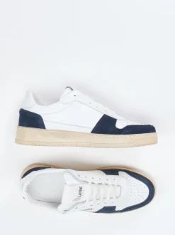 Play One – Sneaker aus Kalbleder weiß-blau