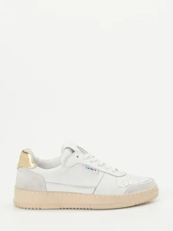 Play One – Sneaker aus Kalbleder mit Goldakzent