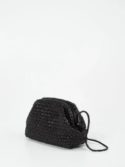 Pons Quintana – Abendtasche aus Flechtleder schwarz
