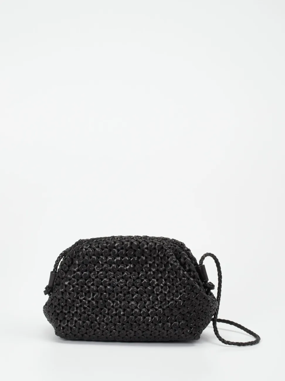 Pons Quintana – Abendtasche aus Flechtleder schwarz
