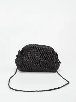 Pons Quintana – Abendtasche aus Flechtleder schwarz