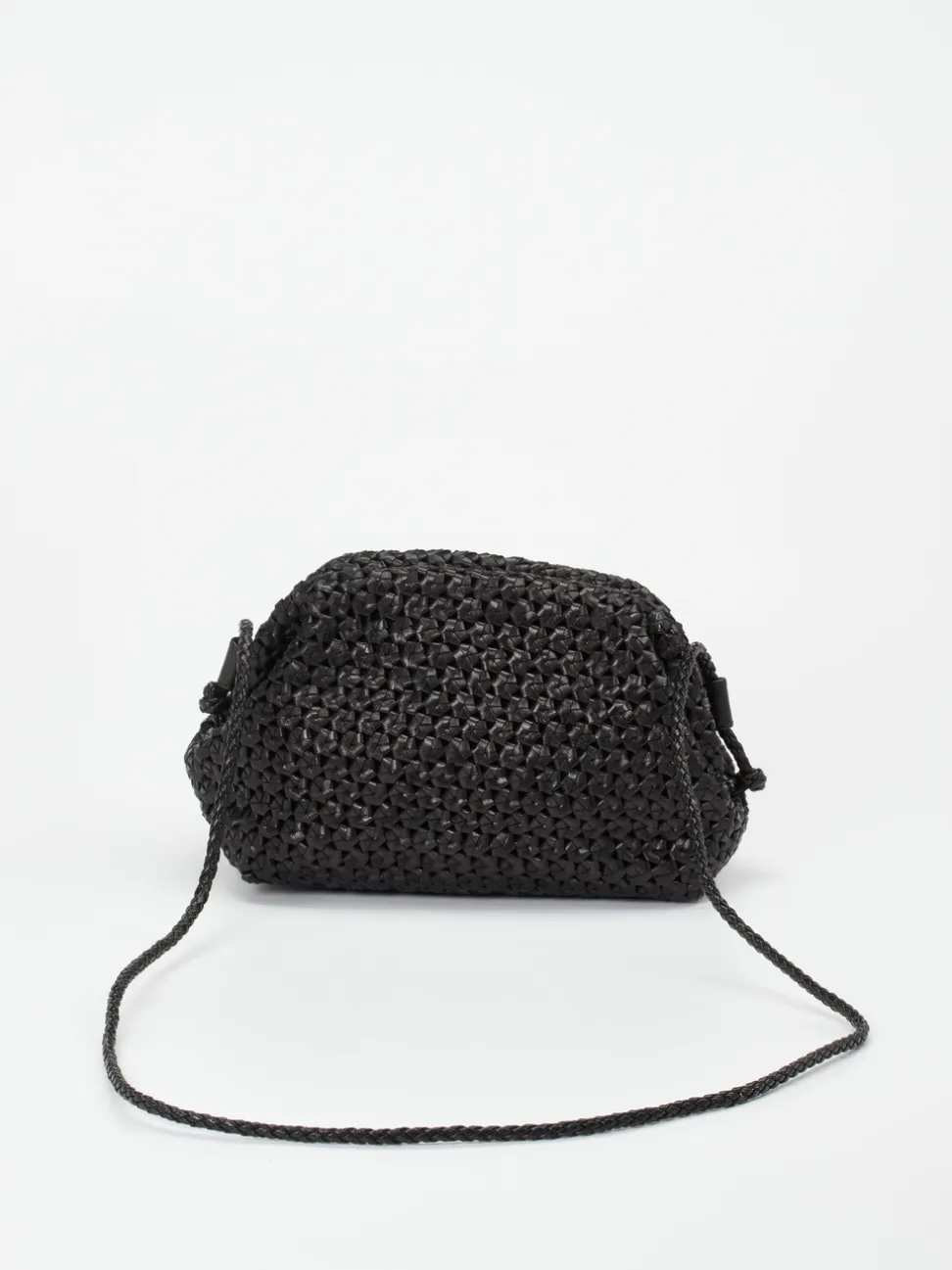Pons Quintana – Abendtasche aus Flechtleder schwarz