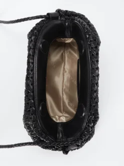 Pons Quintana – Abendtasche aus Flechtleder schwarz