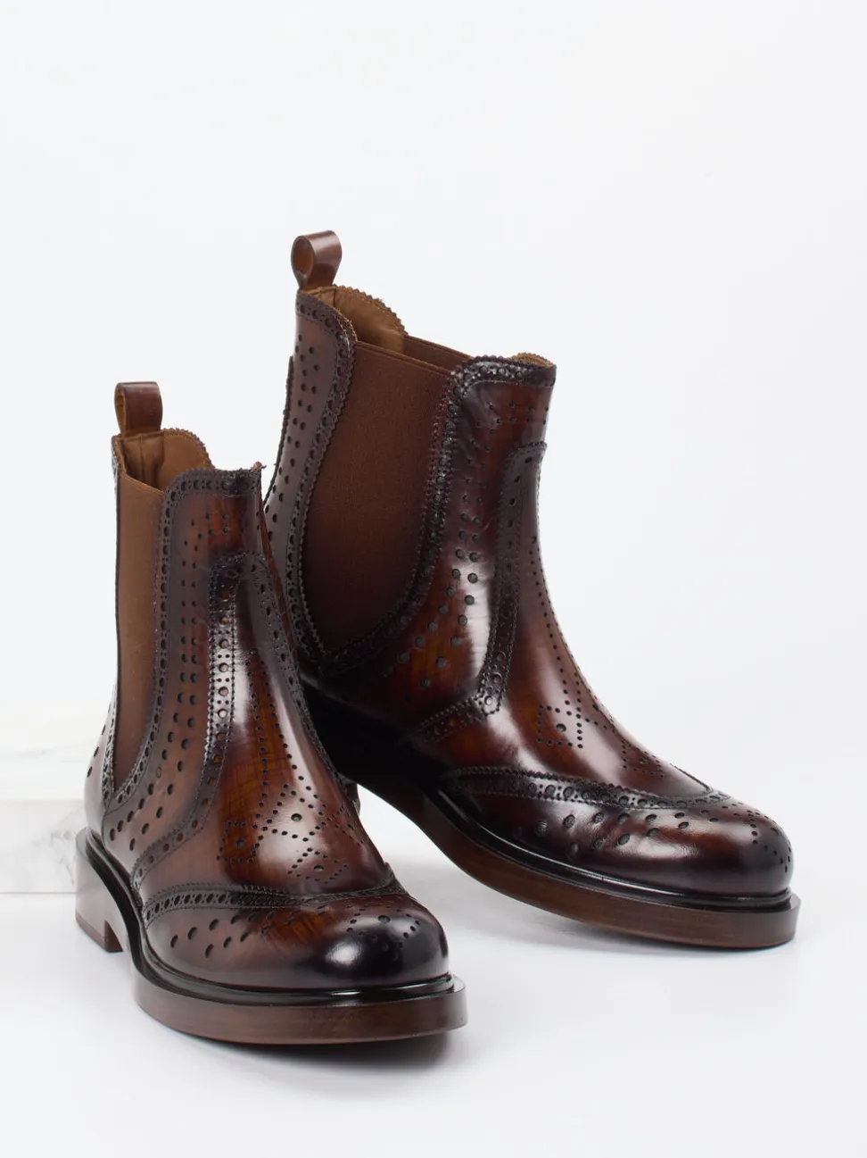 Pons Quintana – Chelsea Boots aus Kalbleder Dunkelbraun