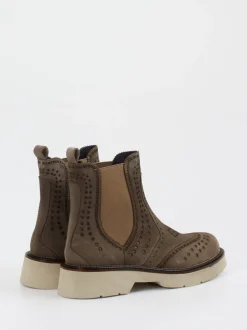 Pons Quintana – Chelsea-Stiefelette aus Veloursleder Taupe