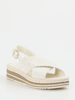 Pons Quintana – Plateau-Sandalen aus Flechtleder beige