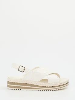 Pons Quintana – Plateau-Sandalen aus Flechtleder beige
