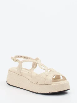 Pons Quintana – Plateau-Sandale aus Ziegenleder Beige