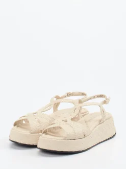 Pons Quintana – Plateau-Sandale aus Ziegenleder Beige