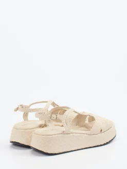 Pons Quintana – Plateau-Sandale aus Ziegenleder Beige