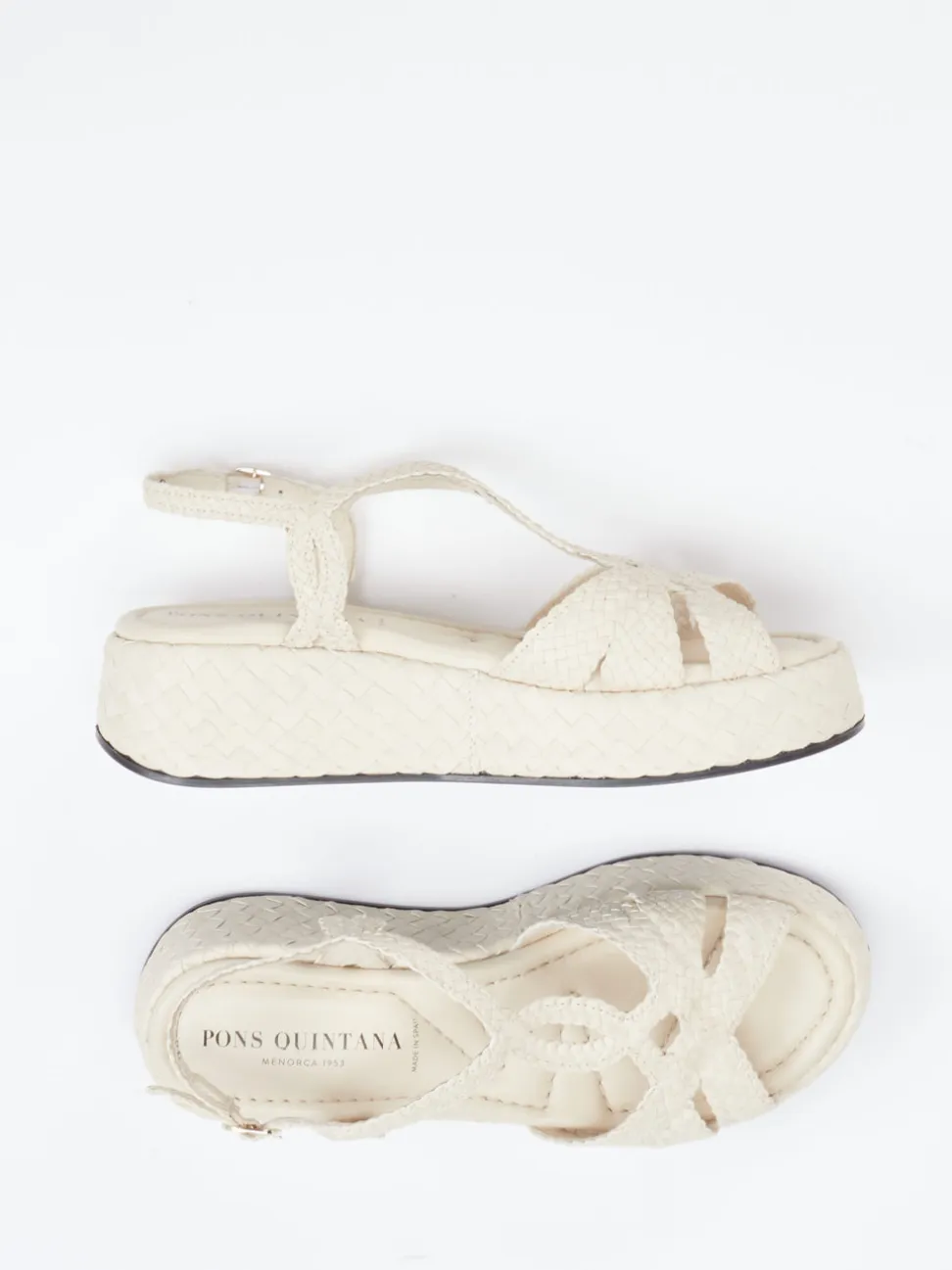 Pons Quintana – Plateau-Sandale aus Ziegenleder Beige