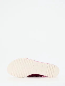 Pons Quintana – Plateau-Sandale aus Metallicleder pink