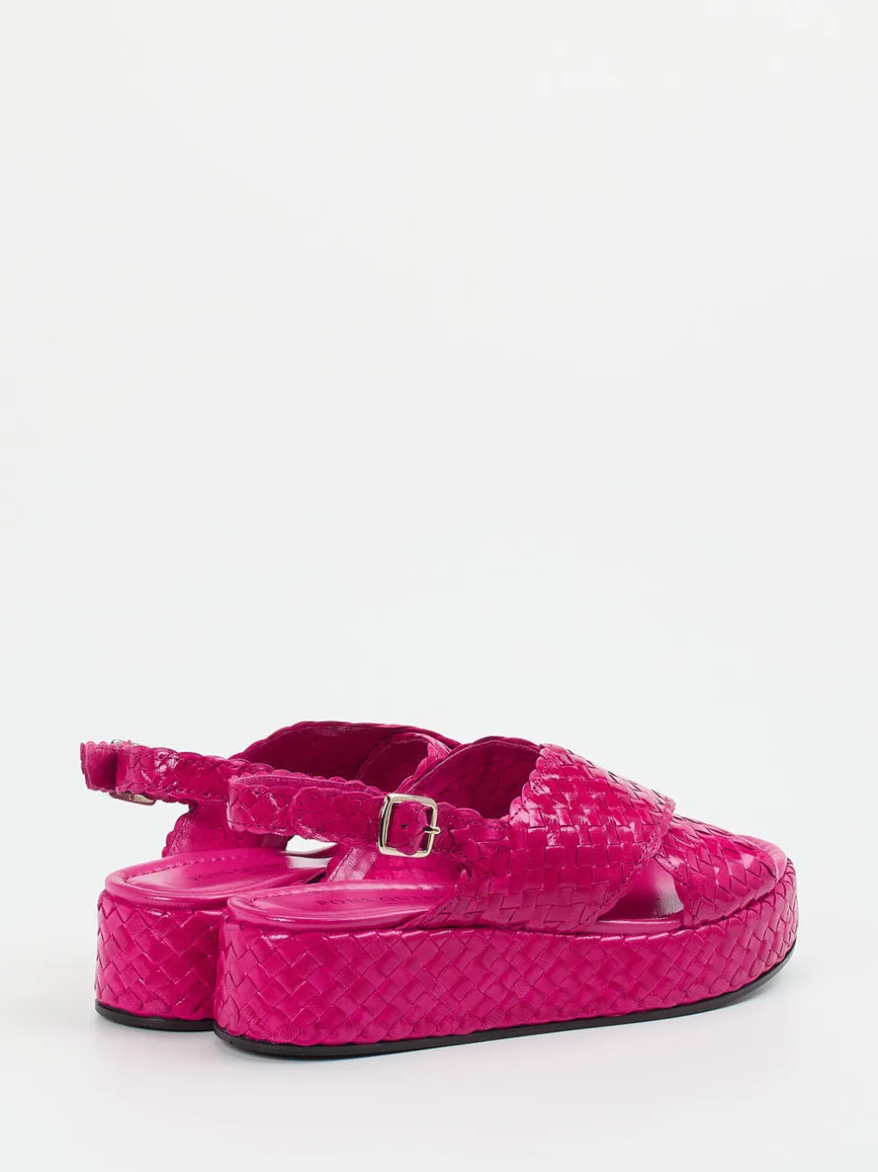 Pons Quintana – Plateau-Sandale aus Flechtleder Fuchsia