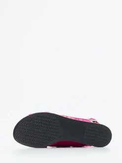 Pons Quintana – Plateau-Sandale aus Flechtleder Fuchsia