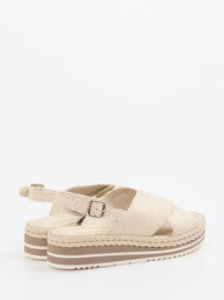 Pons Quintana – Plateau-Sandalette aus Ziegenleder creme