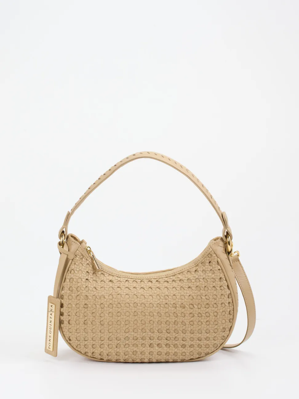 Pons Quintana – Schultertasche aus Textil mit Flechtstruktur