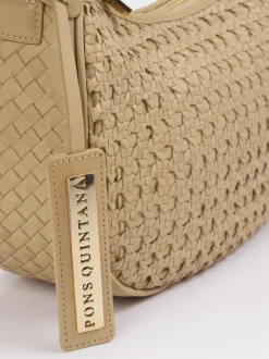 Pons Quintana – Schultertasche aus Textil mit Flechtstruktur