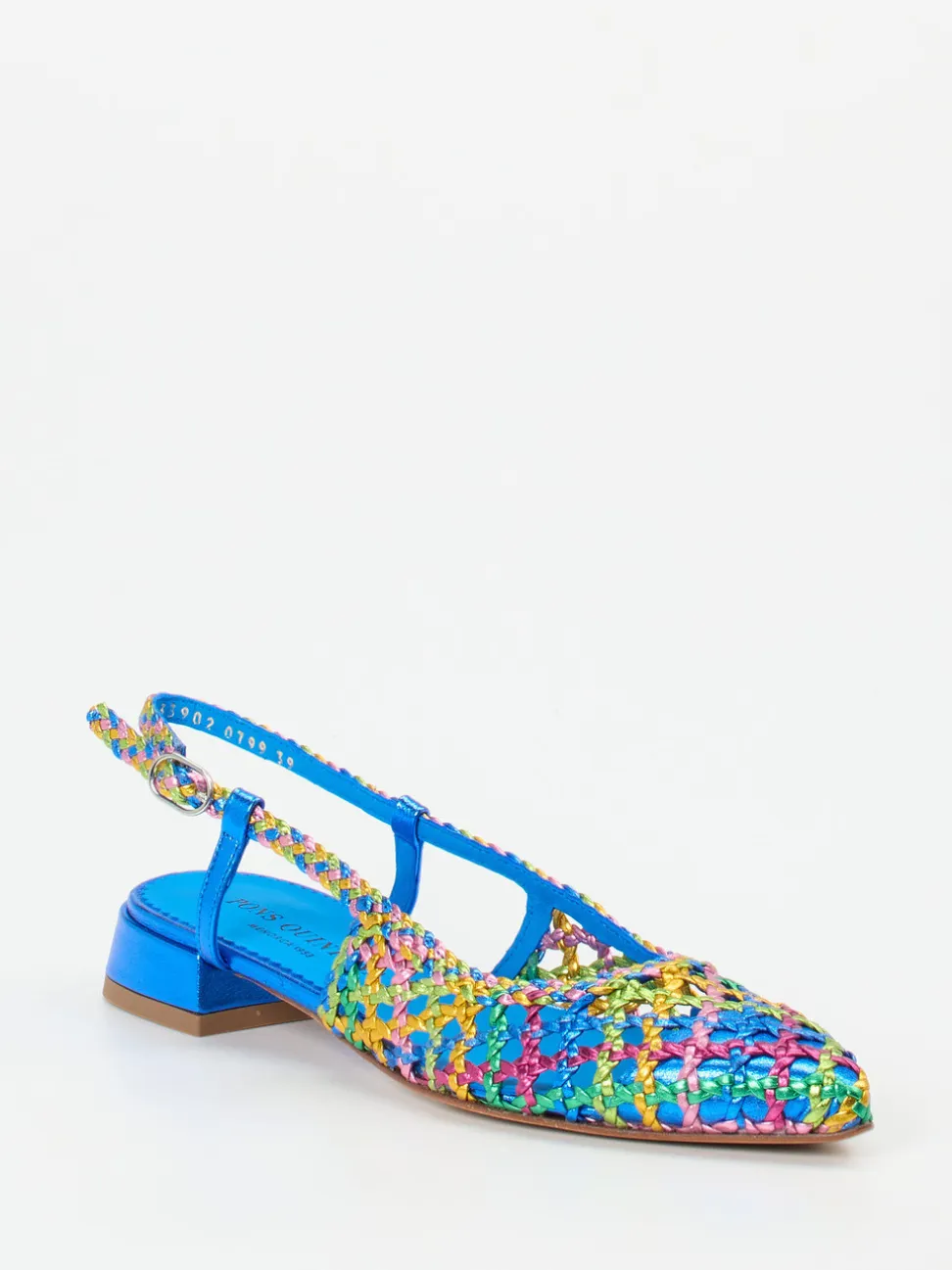 Pons Quintana – Slingpumps aus Flechtleder multicolor