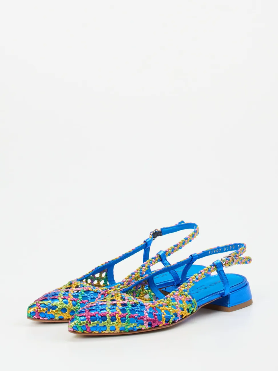 Pons Quintana – Slingpumps aus Flechtleder multicolor