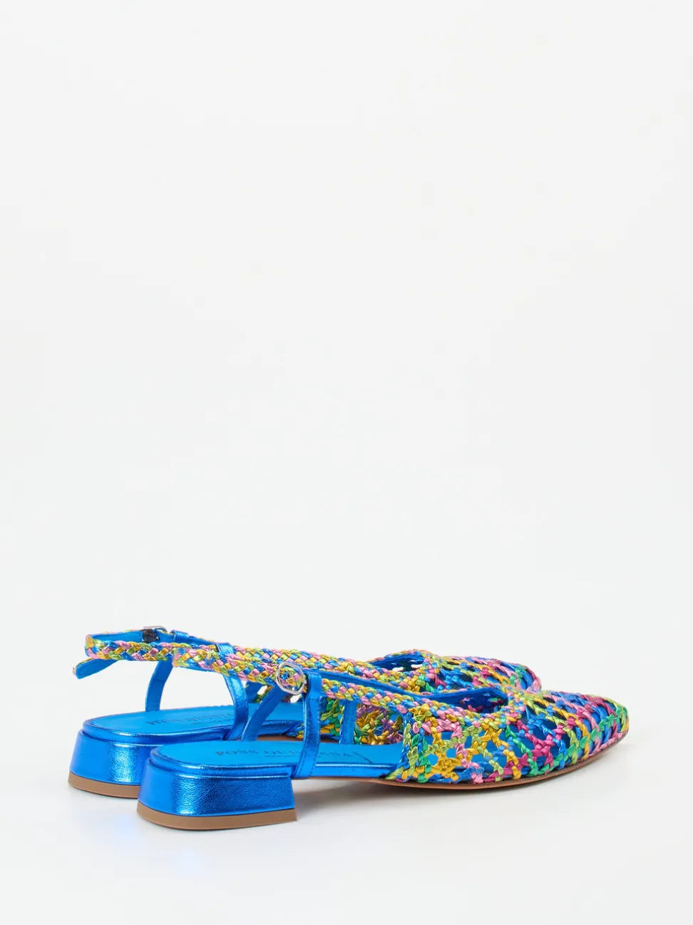 Pons Quintana – Slingpumps aus Flechtleder multicolor