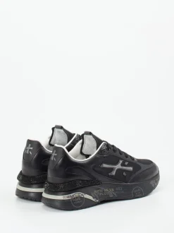 Premiata – Chunky Sneaker aus Kalbleder und Nylon Schwarz
