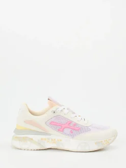 Premiata – Chunky Sneaker aus Veloursleder in Pastell