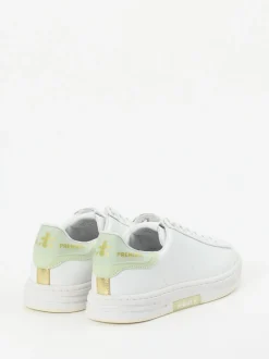 Premiata – Low-Top Sneaker aus Kalbleder weiß