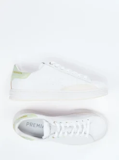 Premiata – Low-Top Sneaker aus Kalbleder weiß