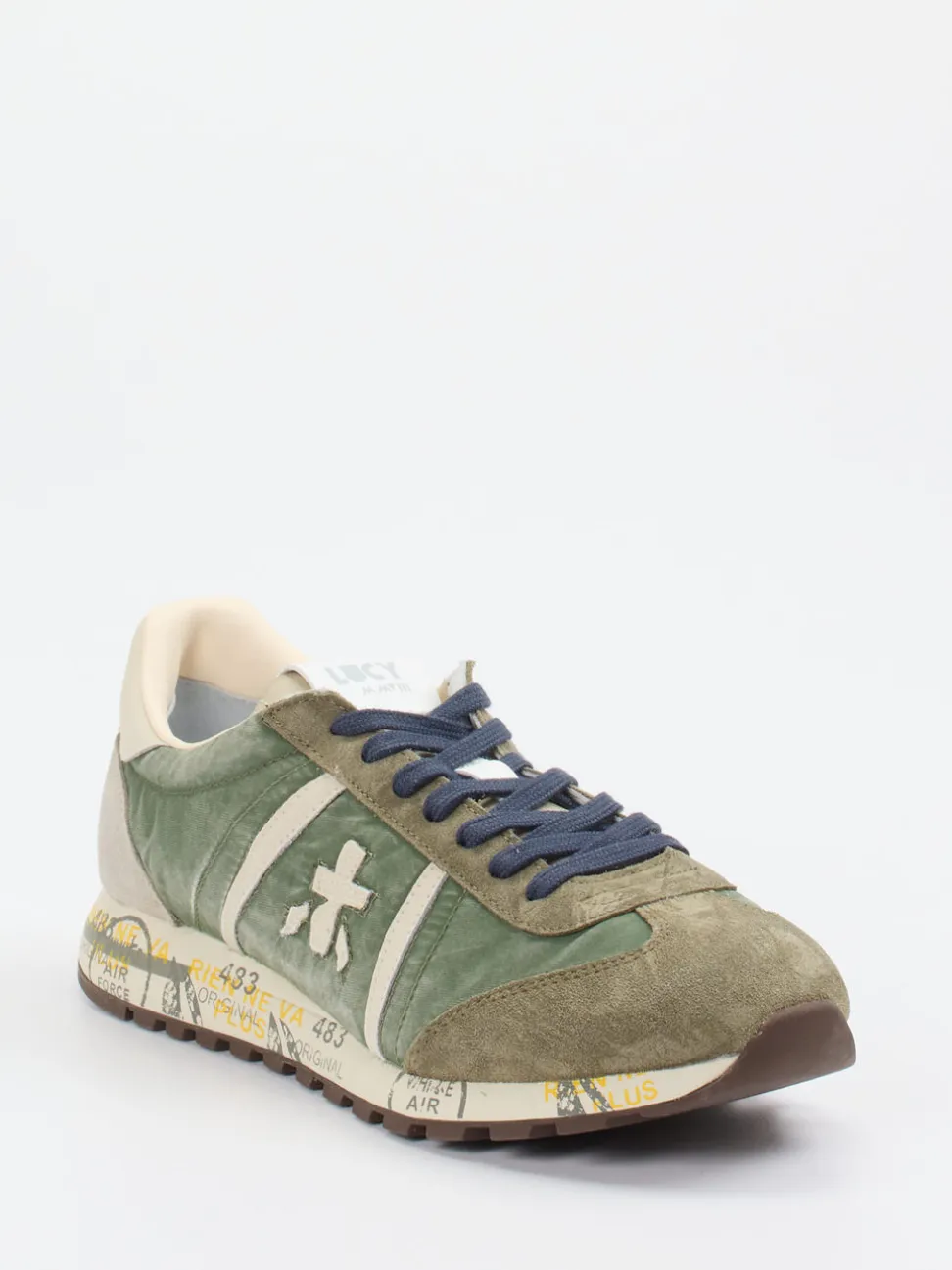 Premiata – Retro-Sneaker aus Textil und Veloursleder