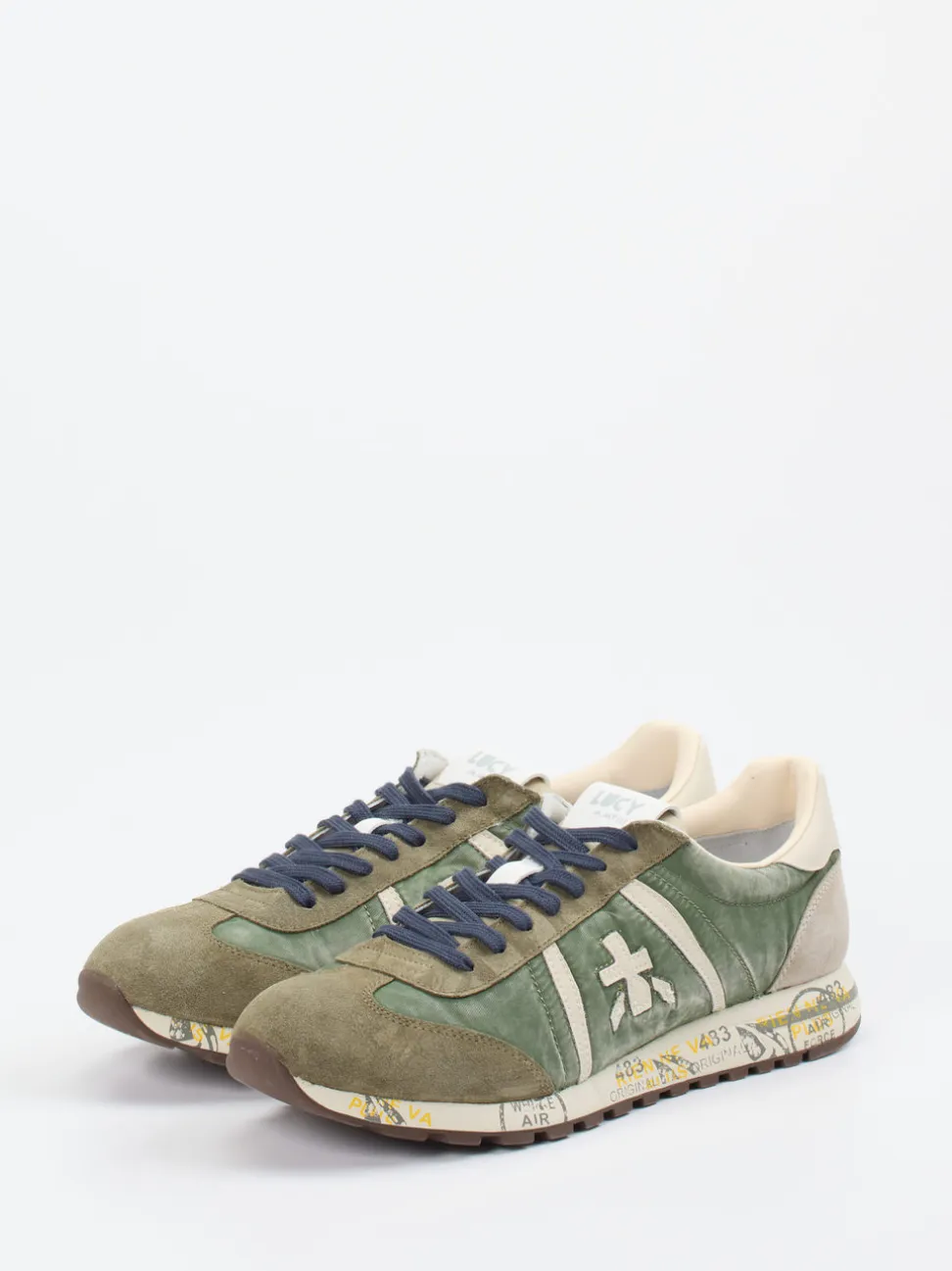 Premiata – Retro-Sneaker aus Textil und Veloursleder