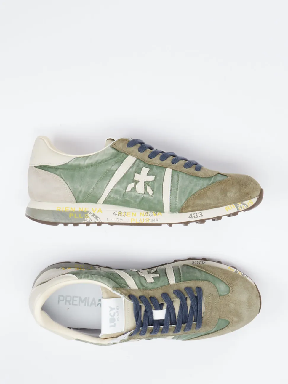 Premiata – Retro-Sneaker aus Textil und Veloursleder