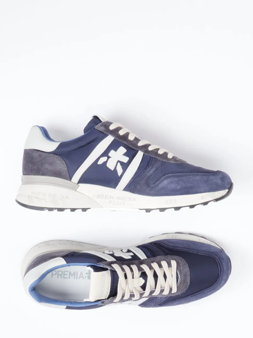 Premiata – Retro-Sneaker aus Veloursleder und Nylon