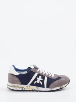 Premiata – Retro-Sneaker aus Veloursleder dunkelblau