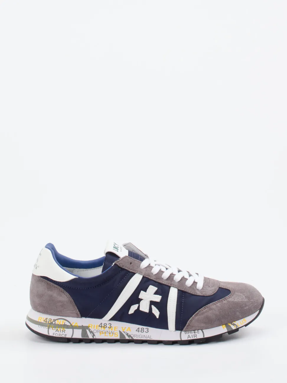 Premiata – Retro-Sneaker aus Veloursleder dunkelblau