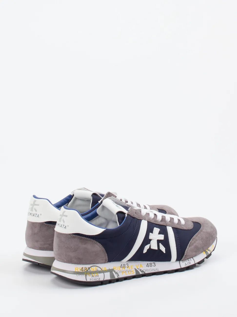 Premiata – Retro-Sneaker aus Veloursleder dunkelblau