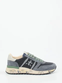 Premiata – Retro-Sneaker aus Veloursleder Anthrazit