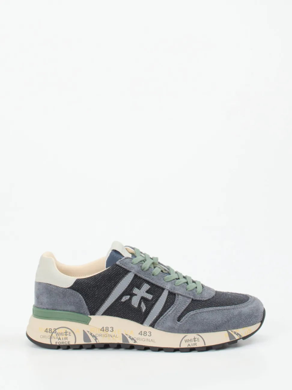 Premiata – Retro-Sneaker aus Veloursleder Anthrazit