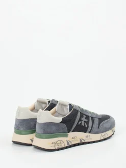 Premiata – Retro-Sneaker aus Veloursleder Anthrazit