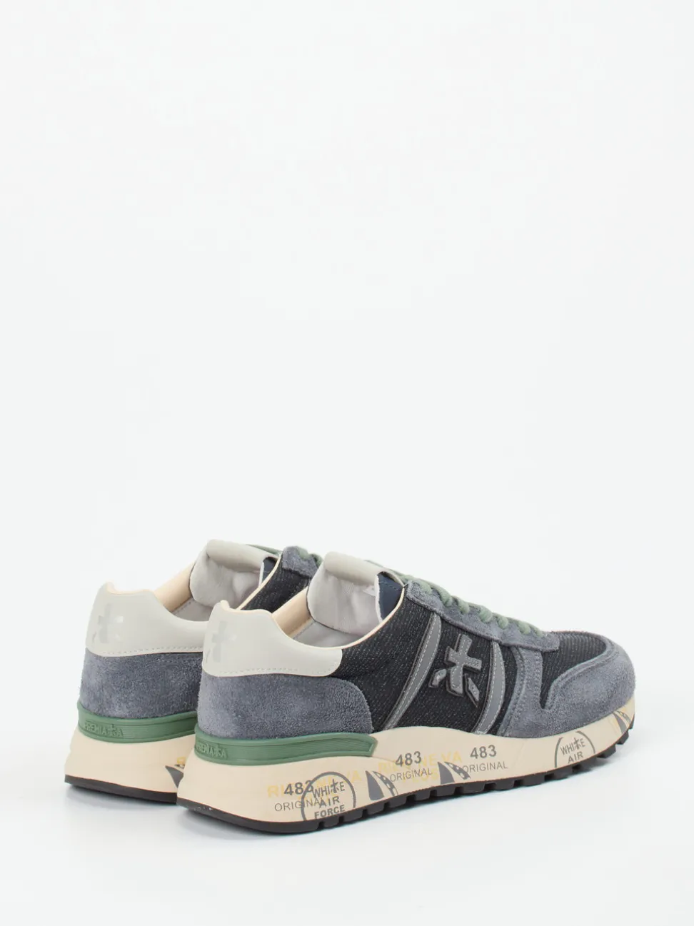 Premiata – Retro-Sneaker aus Veloursleder Anthrazit