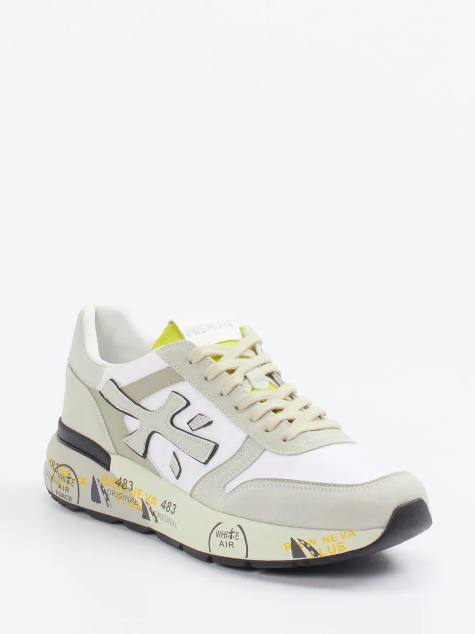 Premiata – Retro-Sneaker aus Textil und Veloursleder