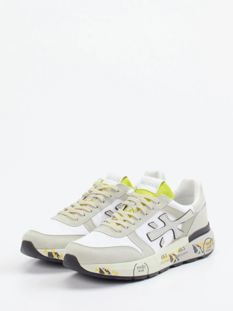 Premiata – Retro-Sneaker aus Textil und Veloursleder