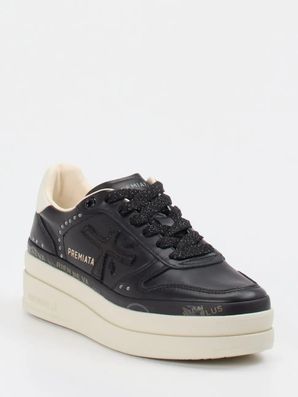 Premiata – Sneaker aus Kalbleder in Schwarz