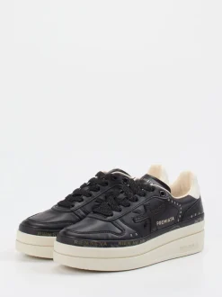 Premiata – Sneaker aus Kalbleder in Schwarz