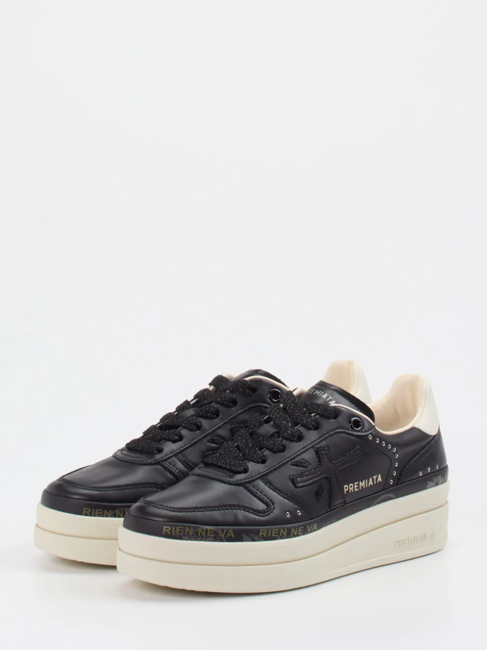 Premiata – Sneaker aus Kalbleder in Schwarz