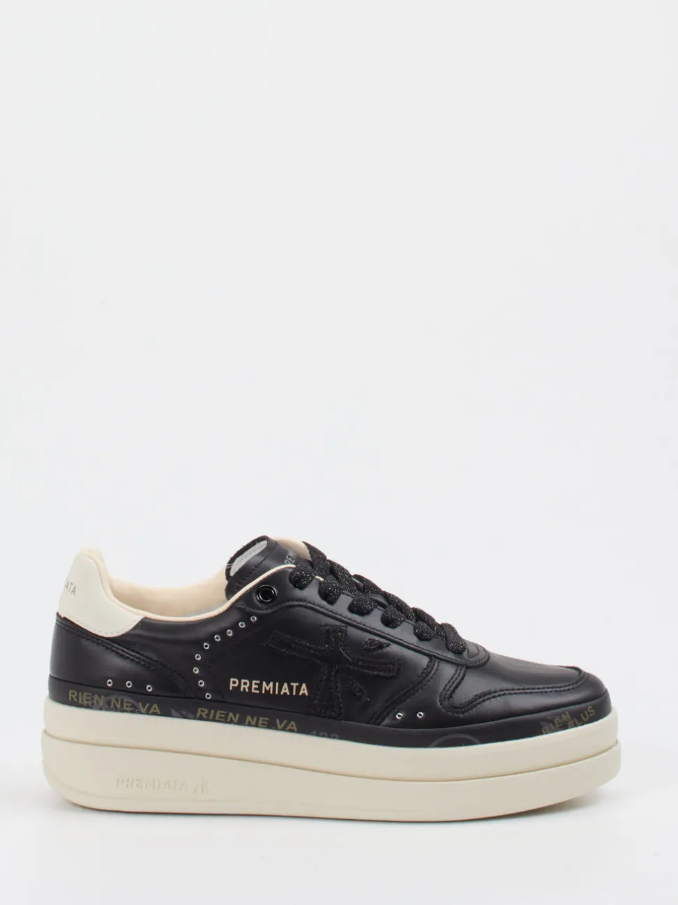 Premiata – Sneaker aus Kalbleder in Schwarz
