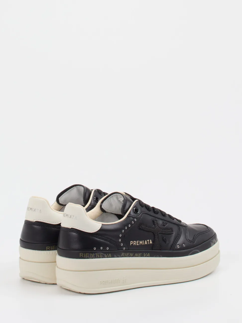 Premiata – Sneaker aus Kalbleder in Schwarz